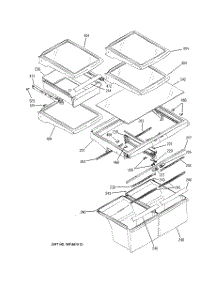 06 - Fresh Food Shelves parts for Ge Refrigerator GTS22SBMBRBS from AppliancePartsPros.com