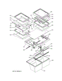 06 - Fresh Food Shelves parts for Ge Refrigerator ETS22XBMBRCC from AppliancePartsPros.com