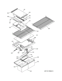 06 - Fresh Food Shelves parts for Ge Refrigerator GTS22FBMBRWW from AppliancePartsPros.com