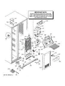 03 - Freezer Section parts for Ge Refrigerator ESS25LSNABS from AppliancePartsPros.com