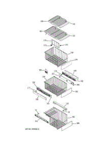 06 - Freezer Shelves parts for Ge Refrigerator PSS29NGNABB from AppliancePartsPros.com
