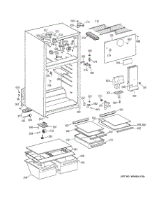 02 - Cabinet parts for Ge Refrigerator GTS18XBMDRWW from AppliancePartsPros.com