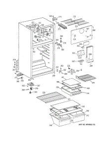 02 - Cabinet parts for Ge Refrigerator GTS18EBMDRCC from AppliancePartsPros.com