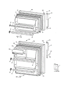 Doors parts for Ge Refrigerator GTT18BBMDRCC from AppliancePartsPros.com