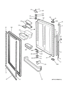 03 - Fresh Food Door parts for Ge Refrigerator PTC22SFMARBS from AppliancePartsPros.com