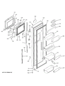 03 - Fresh Food Door parts for Ge Refrigerator PSS27NHNAWW from AppliancePartsPros.com