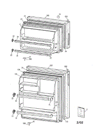 Doors parts for Ge Refrigerator GTR18ABMBRWW from AppliancePartsPros.com
