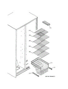 06 - Freezer Shelves parts for Ge Refrigerator GSA22KBMCFBB from AppliancePartsPros.com