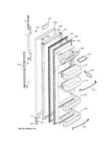 02 - Fresh Food Door parts for Ge Refrigerator PSA22SIMCFBS from AppliancePartsPros.com