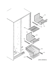 04 - Freezer Shelves parts for Ge Refrigerator PSA22SIMCFBS from AppliancePartsPros.com