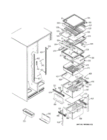 10 - Fresh Food Shelves parts for Ge Refrigerator GSG25MIMCFWW from AppliancePartsPros.com