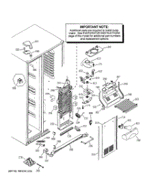 03 - Freezer Section parts for Ge Refrigerator GSS25LGMEWW from AppliancePartsPros.com