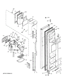 04 - Freezer Door parts for Ge Refrigerator GSS25WGMCBB from AppliancePartsPros.com