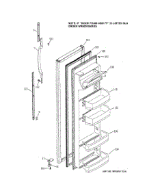 04 - Fresh Food Door parts for Ge Refrigerator GST22IBMCWW from AppliancePartsPros.com