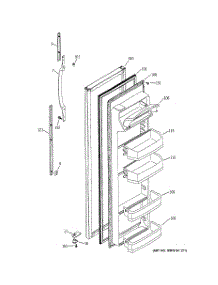02 - Fresh Food Door parts for Ge Refrigerator GST20IEMCWW from AppliancePartsPros.com