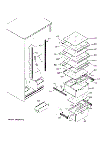 08 - Fresh Food Shelves parts for Ge Refrigerator GST22IBMCCC from AppliancePartsPros.com