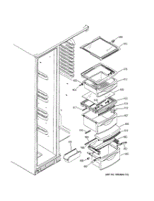 08 - Fresh Food Shelves parts for Ge Refrigerator GSS25PGMECC from AppliancePartsPros.com
