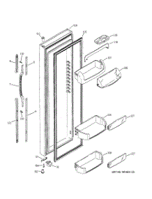 02 - Fresh Food Door parts for Ge Refrigerator GSS25PGMEWW from AppliancePartsPros.com