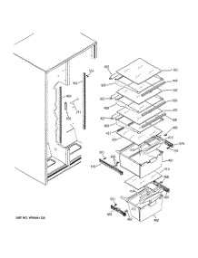 10 - Fresh Food Shelves parts for Ge Refrigerator GST20IEMCCC from AppliancePartsPros.com