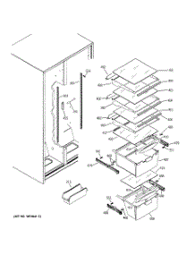 08 - Fresh Food Shelves parts for Ge Refrigerator GSS22IBMCCC from AppliancePartsPros.com