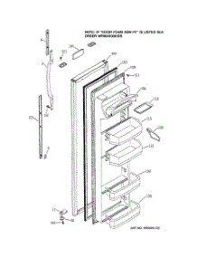 05 - Fresh Food Door parts for Ge Refrigerator ESS22XGMCCC from AppliancePartsPros.com