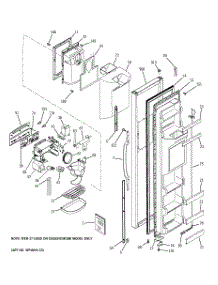 04 - Freezer Door parts for Ge Refrigerator GSS25VGMCWW from AppliancePartsPros.com