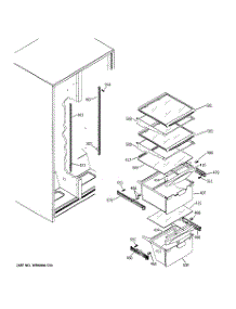 02 - Fresh Food Shelves parts for Ge Refrigerator GSS25JFMCWW from AppliancePartsPros.com