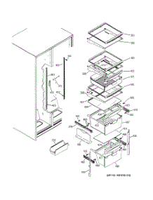 10 - Fresh Food Shelves parts for Ge Refrigerator GSS22UFMCWW from AppliancePartsPros.com