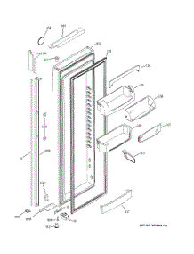 02 - Fresh Food Door parts for Ge Refrigerator FIG21IEMAFBS from AppliancePartsPros.com
