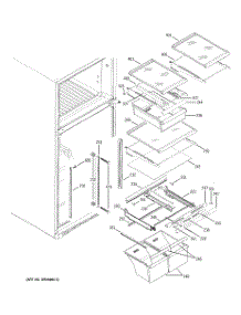 05 - Fresh Food Shelves parts for Ge Refrigerator GTS19ZCMBRCC from AppliancePartsPros.com