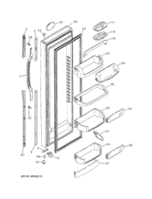 02 - Fresh Food Door parts for Ge Refrigerator PCG21SIMAFBS from AppliancePartsPros.com