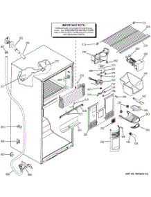 02 - Freezer Section parts for Ge Refrigerator GTS18KCMBRWW from AppliancePartsPros.com
