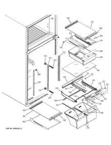 05 - Fresh Food Shelves parts for Ge Refrigerator GTS18YBMBRWW from AppliancePartsPros.com