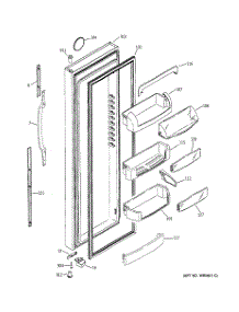 02 - Fresh Food Door parts for Ge Refrigerator GCG21IEMAFWW from AppliancePartsPros.com