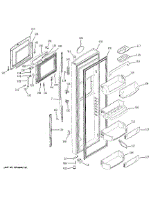 03 - Fresh Food Door parts for Ge Refrigerator PSS27SHMCBS from AppliancePartsPros.com