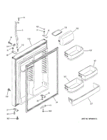 02 - Fresh Food Door parts for Ge Refrigerator GTS22ZCMARWW from AppliancePartsPros.com