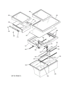 06 - Fresh Food Shelves parts for Ge Refrigerator GTS22ZCMARCC from AppliancePartsPros.com