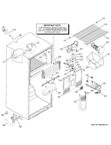 02 - Freezer Section parts for Ge Refrigerator GTS19ZCMARCC from AppliancePartsPros.com