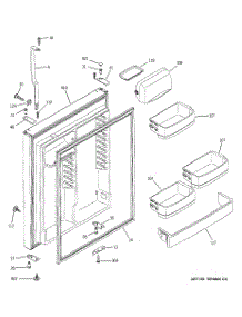 02 - Fresh Food Door parts for Ge Refrigerator GTS22ZBMARBB from AppliancePartsPros.com