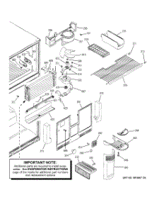 03 - Freezer Section parts for Ge Refrigerator GTS22ZBMARCC from AppliancePartsPros.com