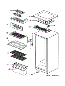 02 - Cabinet Parts parts for Ge Refrigerator SMR04DAMWW from AppliancePartsPros.com
