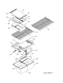 06 - Fresh Food Shelves parts for Ge Refrigerator GTS22FBMARCC from AppliancePartsPros.com