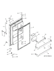 02 - Fresh Food Door parts for Ge Refrigerator GTS22FBMARWW from AppliancePartsPros.com