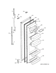 02 - Fresh Food Door parts for Ge Refrigerator GST22JEMBCC from AppliancePartsPros.com