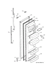 02 - Fresh Food Door parts for Ge Refrigerator GST22KGMBCC from AppliancePartsPros.com