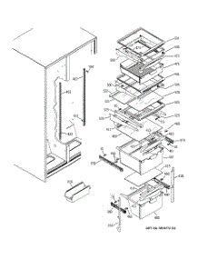 07 - Fresh Food Shelves parts for Ge Refrigerator GST22KGMBWW from AppliancePartsPros.com