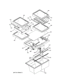 06 - Fresh Food Shelves parts for Ge Refrigerator GTS22UBMARWW from AppliancePartsPros.com
