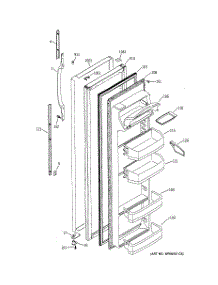 02 - Fresh Food Door parts for Ge Refrigerator GSS25SGMBBS from AppliancePartsPros.com