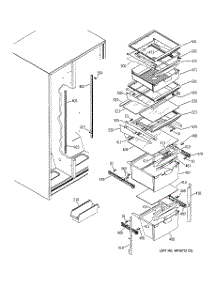07 - Fresh Food Shelves parts for Ge Refrigerator GSS25SGMBBS from AppliancePartsPros.com