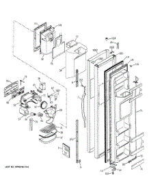 04 - Freezer Door parts for Ge Refrigerator GSS22SGMBBS from AppliancePartsPros.com